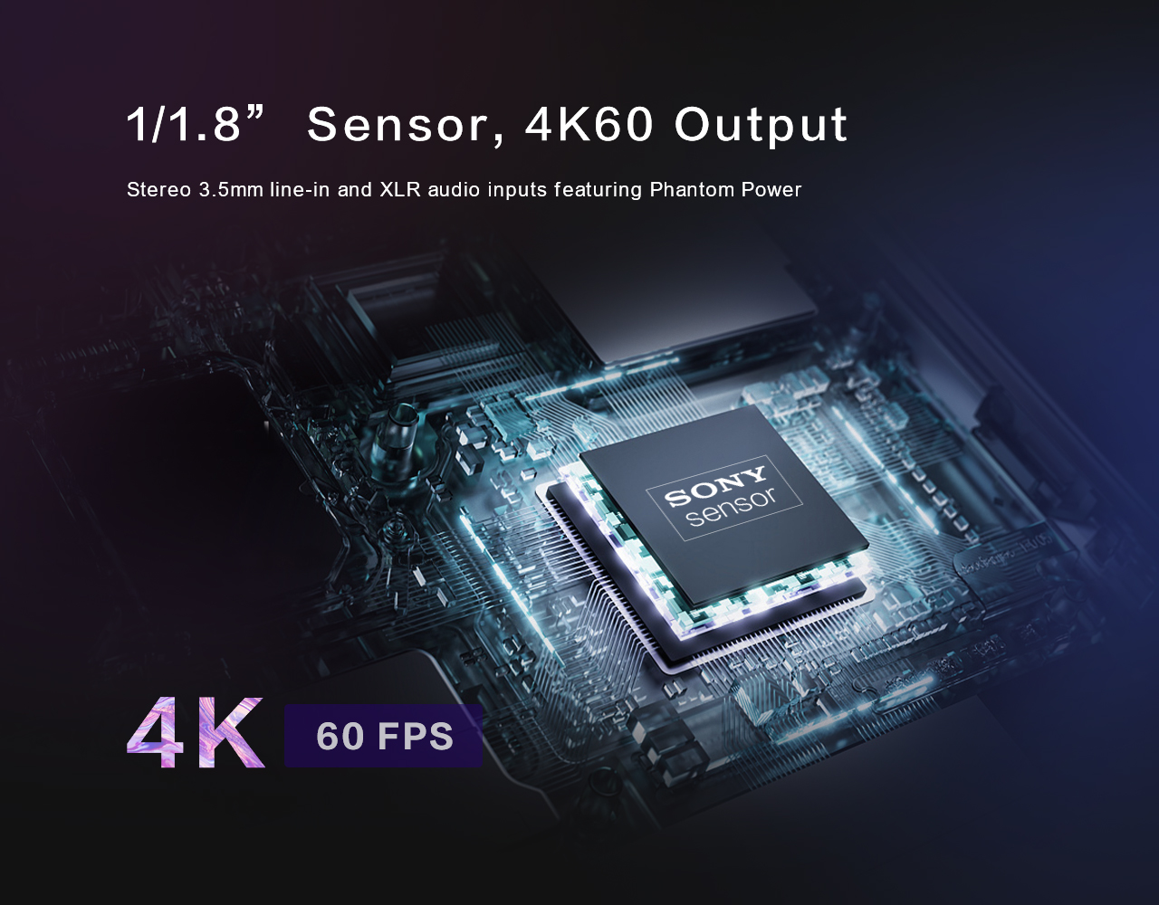 sony sensor and 4K60 FPS